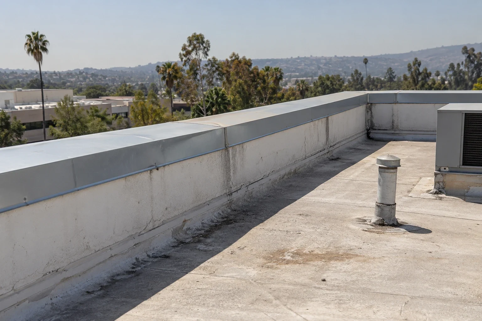 Commercial Roof Edge Metal and Gutters in Chula Vista, CA